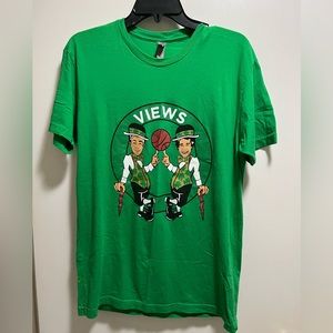 Next Level Apparel Unisex T Shirt Top Green Size M IRISH Basketball Shamrock